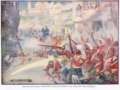 British Soldiers Fighting Their Way Through the Streets by Joseph Ratcliffe Skelton
